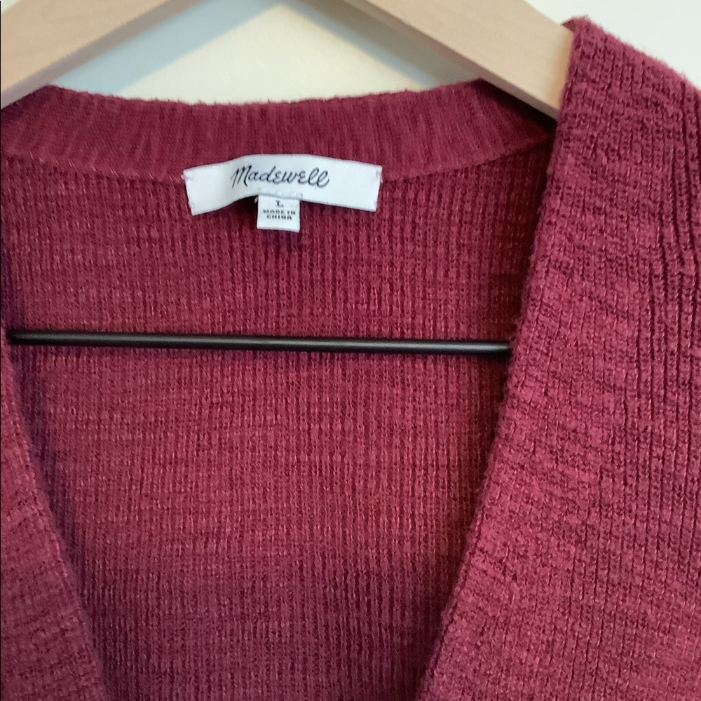 Madewell Fieldwalk Cotton-Blend Lightweight Cardigan Sweater Size Large - Picture 3 of 5